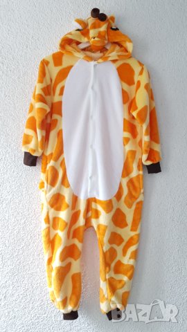 Гащеризон пижама жираф 7-8 години - НОВ, снимка 2 - Детски панталони и дънки - 42834686