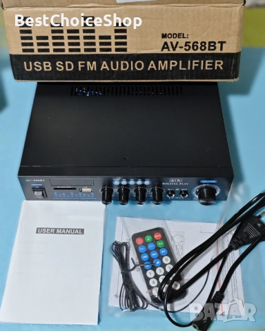 Мини Hi-Fi усилвател Bluetooth 5.0 с FM радио и USB вход – Портативен