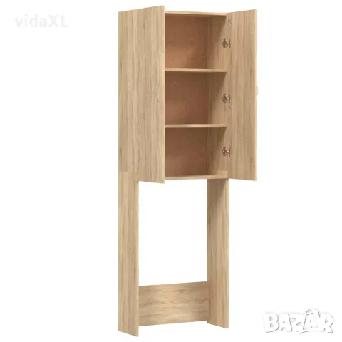 vidaXL Шкаф за пералня, дъб сонома, 64x25,5x190 см, снимка 5 - Шкафове - 56147860