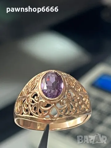 Златен руски пръстен 14 карата, снимка 7 - Пръстени - 50388817