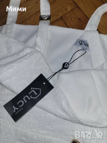 Нова бяла рокля Lucy, снимка 5 - Рокли - 51112813