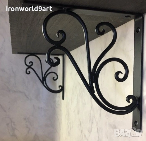 Конзоли , рафтодържачи стойки и ъгли за рафтове и етажерки от ковано желязо