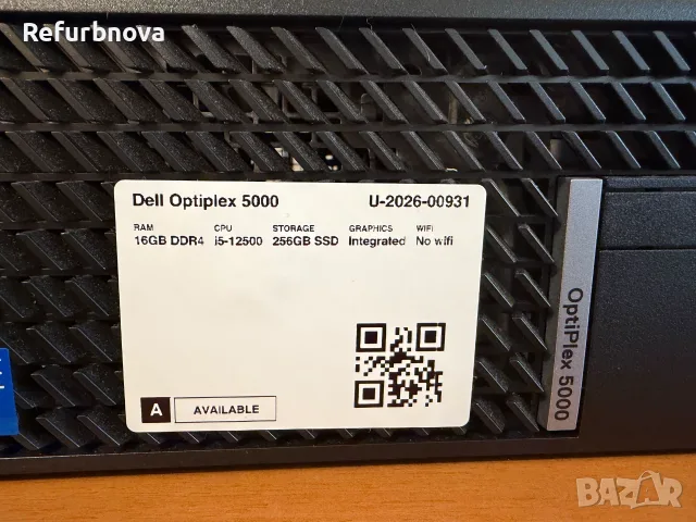 Dell OptiPlex 5000, Core i5-12500, 16GB RAM, 256GB SSD, бизнес компютър
