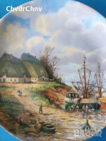 6бр Tirschenreuth Бавария/немска колекционерска декоративна порцеланова чиния-картина/пейзажи, снимка 8 - Картини - 48943416