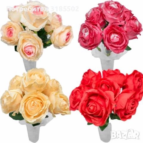 Елегантни изкуствени букети от рози – идеални за декорация и подарък