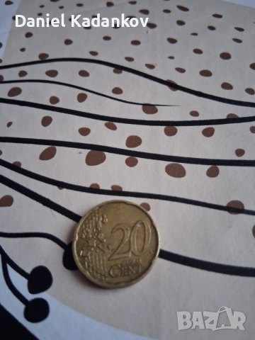 20 евро цента Италия 2002 г., снимка 2 - Нумизматика и бонистика - 53133539