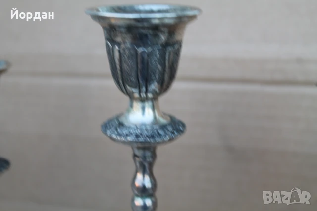 Руски сребърни свещници, снимка 4 - Антикварни и старинни предмети - 51408072