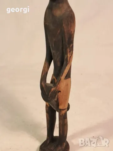 Африканска дървена фигура дърворезба 22//3, снимка 4 - Декорация за дома - 49199344