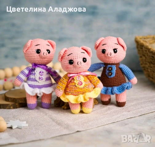 Плетени играчки на една кука , снимка 2 - Плюшени играчки - 54260974