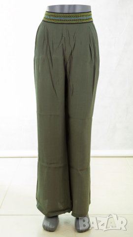 Дамски панталон в зелен нюанс ODM - S, снимка 1 - Панталони - 42808188