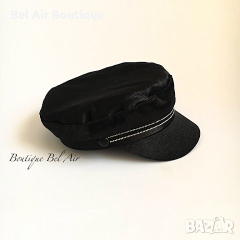 Дамска шапка, каскет с камъчета, снимка 2 - Шапки - 38534220