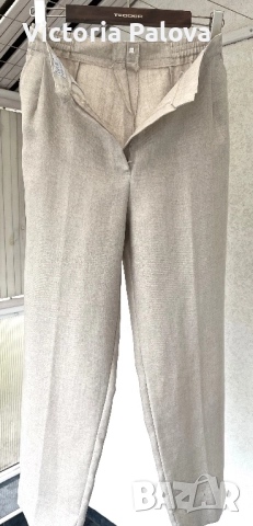 Елегантен ленен панталон  LADY H. EXCLUSIV VON PETER HAHN - лято- есен, снимка 5 - Панталони - 52102033