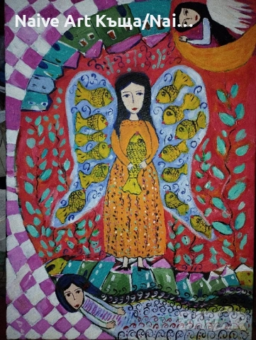 Картина платно маслени бои акрилни бои размер ш.52/в.72, снимка 2 - Картини - 52418740