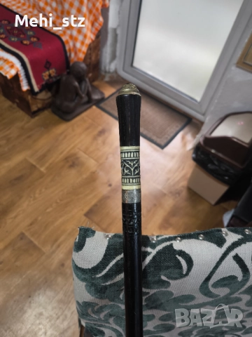 Стар антикварен бастун с острие., снимка 2 - Антикварни и старинни предмети - 52987946