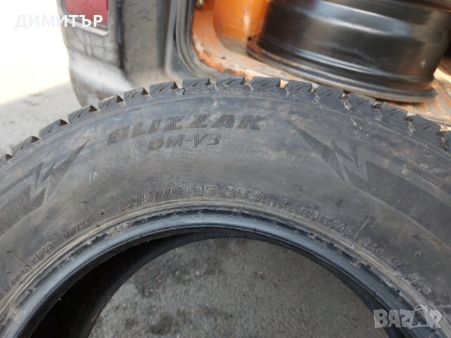 4 бр.зимни гуми Brigestone 205 70 15 dot1520 Цената е за брой!, снимка 5 - Гуми и джанти - 44142510