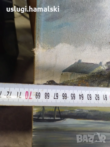 Стара картина платно/масло, снимка 4 - Антикварни и старинни предмети - 54050024