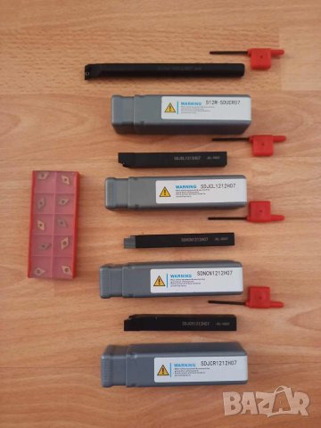 Комплект от 4 броя стругарски ножове 12 *12 мм. с 10 сменяеми пластини, снимка 5 - Други инструменти - 50973055