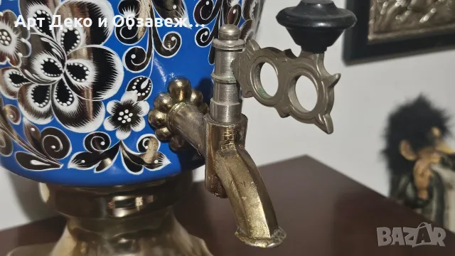 Винтидж самовар с емайл, снимка 12 - Винтидж декорации за дома - 55946894