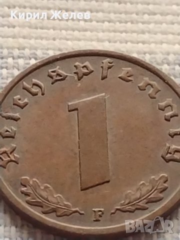 Монета 1 райхсфенинг 1938г. Германия Трети Райх с СХВАСТИКА за КОЛЕКЦИЯ 31575, снимка 3 - Нумизматика и бонистика - 42823566