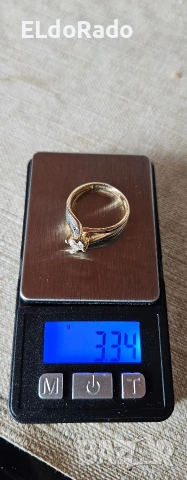 златен дамски пръстен 14 карата, снимка 4 - Пръстени - 54179107