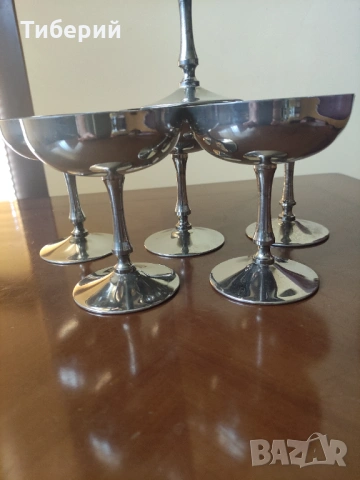 Посребрени чаши за вино , снимка 8 - Чаши - 52174461