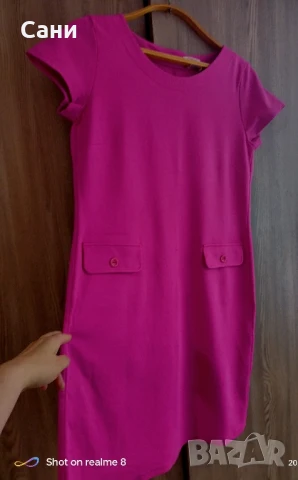 Маркова Розова Рокля на Daphne -нова с етикет , снимка 7 - Рокли - 49780087