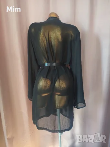 Резервирани Hunkemoller L Черен ефирен халат , снимка 3 - Нощници - 56157907