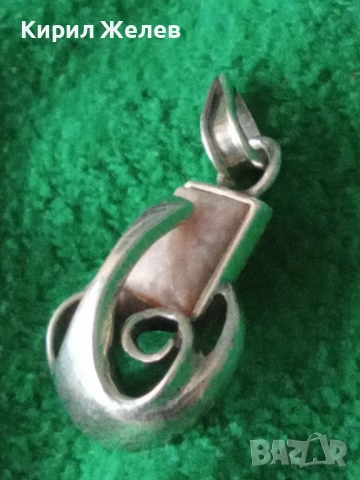 СКЪПОЦЕНЕН АЖУРЕН СРЕБЪРЕН МЕДАЛЬОН СРЕБРО 925 с ШЛИФОВАН ЯСПИС РЪЧНА АРТ ИЗРАБОТКА 30680, снимка 12 - Колиета, медальони, синджири - 50489180