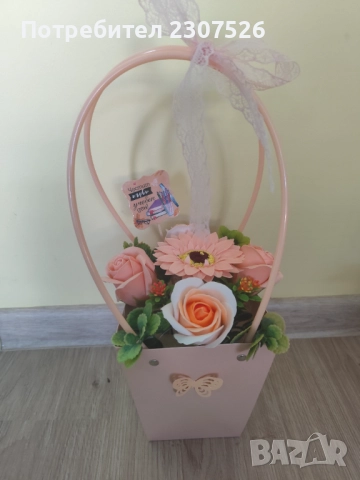 Кошнички с цветя , снимка 6 - Изкуствени цветя - 51584242