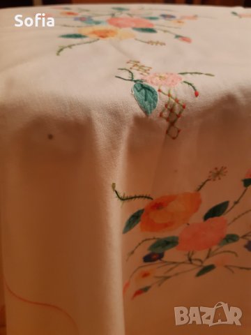 Старинни много голями покривки с апликации и ръчна бродерия-50-60те, снимка 8 - Антикварни и старинни предмети - 33883012