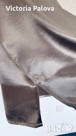 Луксозна блуза LE COMTE satin - елегантен Metallic шик, снимка 14 - Блузи с дълъг ръкав и пуловери - 52430303