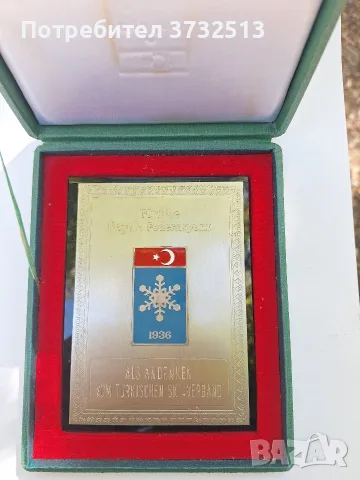 плакет на турската федерация по ски, снимка 2 - Колекции - 56335819