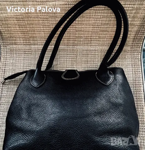 Модерна италианска кожена чанта с две дръжки, снимка 9 - Чанти - 49623462
