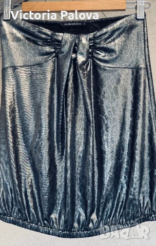 Сребрист дизайнерски топ MADIEN. COLLECTION 