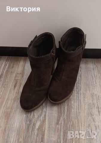 Кафяви боти от естествена кожа, номер 37, снимка 3 - Дамски боти - 42754052
