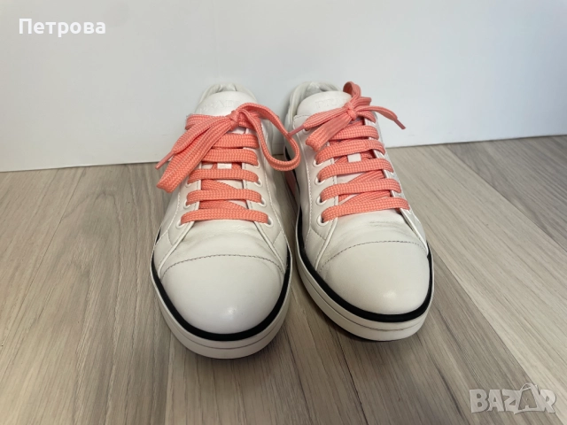 Кожени маратонки Prada 38 Оригинал, снимка 3 - Маратонки - 51543936