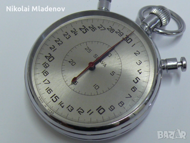 Съветски Секундомер/хронометър Слава, работещ, снимка 7 - Джобни - 53066998