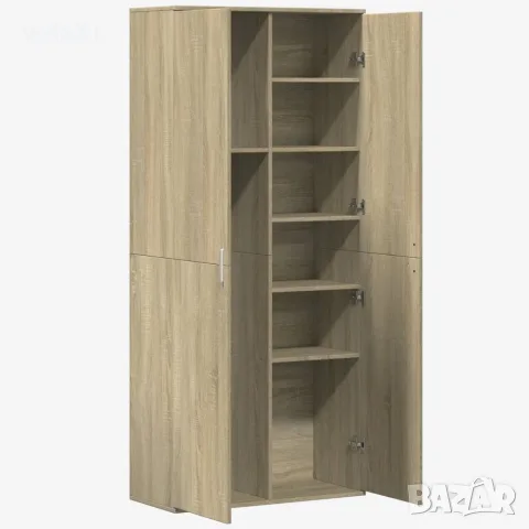 vidaXL Висок шкаф, сонома дъб, 80x35x180 см, инженерно дърво, снимка 6 - Шкафове - 56146799