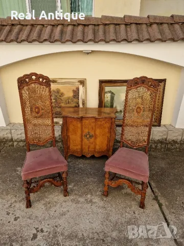 Страхотен чифт антикварни трапезни столове Чипъндейл , снимка 2 - Столове - 47667759