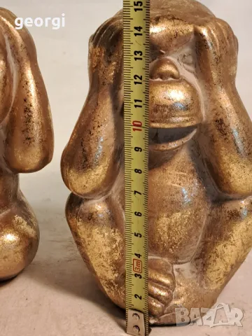 две керамични маймуни 19/5, снимка 4 - Декорация за дома - 49267073