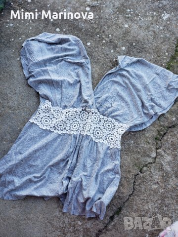 Блузка с ръкав тип "Прилеп" И имитация колан от дантела 🌹 65% памук 35% полиестер, снимка 4 - Потници - 25525540