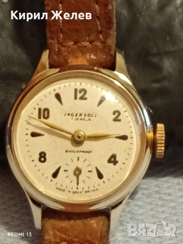 Стар механичен часовник дамски INGERSOLL SHOCKPROOF GREAT BRITAIN 51563