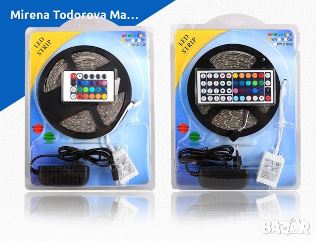 LED светлинна лента  44 ключ 5 метра, снимка 3 - Лед осветление - 37800958