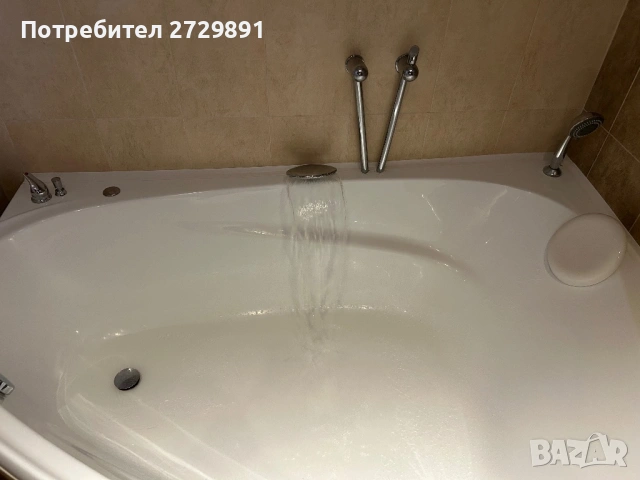Двойна сърцевидна вана с каскаден смесител, снимка 3 - За банята - 53090695
