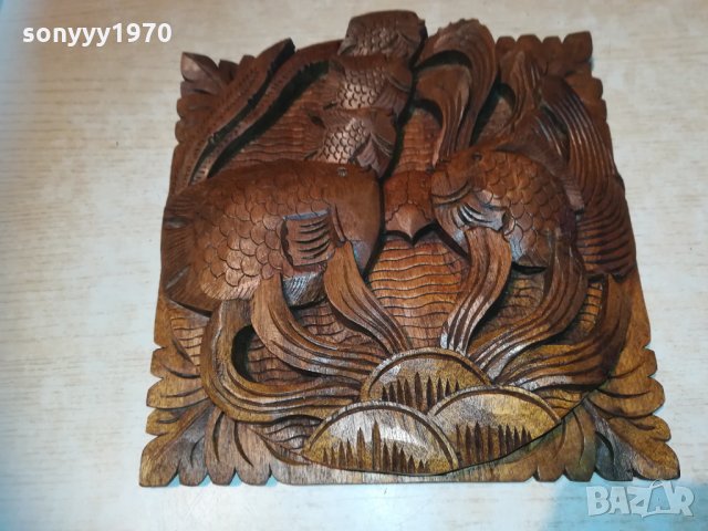 Пано дърворезба РИБИ - ръчна изработка 3012202233, снимка 9 - Колекции - 31263663