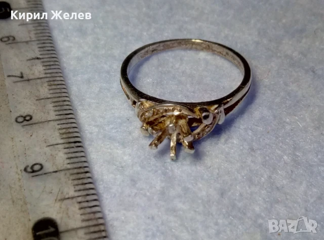 СТАР СРЕБЪРЕН ПРЪСТЕН СРЕБРО ВИСОКА ПРОБА ХУДОЖЕСТВЕНА МАЙСТОРСКА ФИНА РЪЧНА РЕТРО ИЗРАБОТКА 41511, снимка 6 - Антикварни и старинни предмети - 50542265