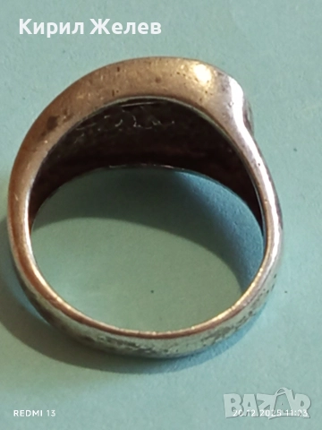 СРЕБЪРЕН АНГЛИЙСКИ СТИЛ АРТ НУВО СТИЛ ПРЪСТЕН 52354, снимка 6 - Пръстени - 52855737