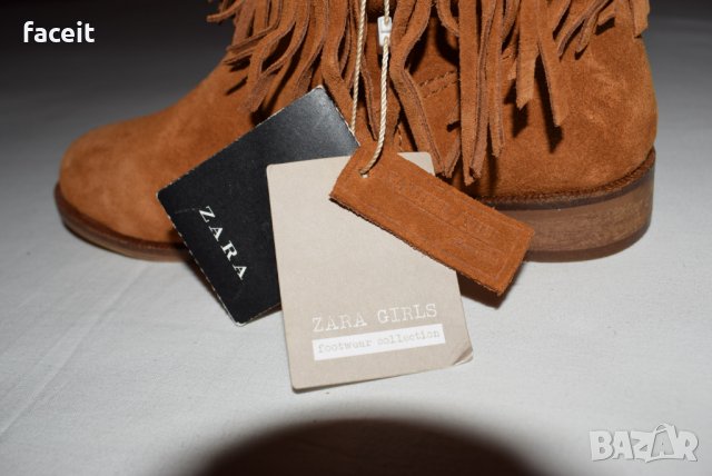 Zara - 33 н - Страхотни детски боти / Зара / Оригинални / Ботуши / Велур, снимка 5 - Детски боти и ботуши - 31106178