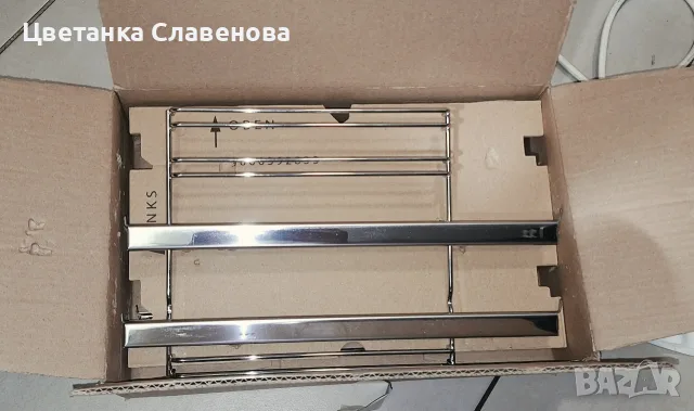 Телескопичен механизъм Siemens HZ438201 за фурна от неръждаема стомана, 290 мм, 400 мм, снимка 2 - Печки, фурни - 54040420
