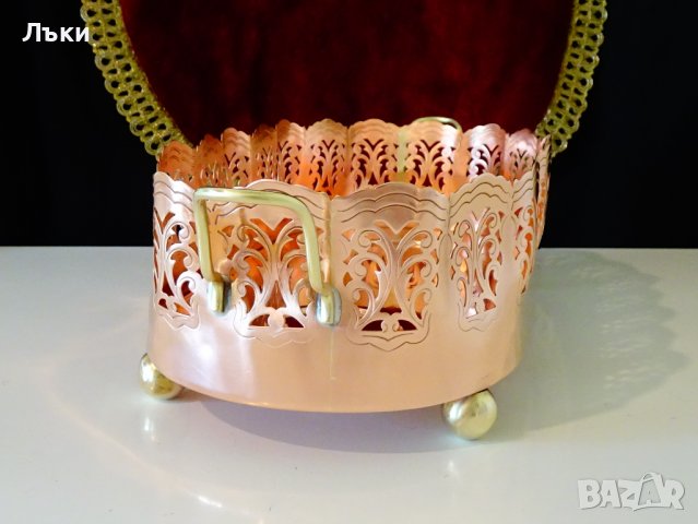 Меден съд,медна фруктиера,жардениера. , снимка 5 - Антикварни и старинни предмети - 36814140